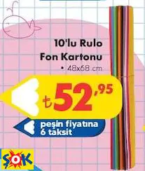 10'lu Rulo Fon Kartonu 48x68 cm 10'lu Rulo Fon Kartonu 48x68 cm