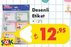 Desenli Etiket 2'li Desenli Etiket 2'li