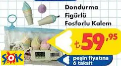 Dondurma Figürlü Fosforlu Kalem Dondurma Figürlü Fosforlu Kalem