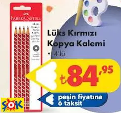 Faber-Castell Lüks Kırmızı Kopya Kalemi 4'lü Faber-Castell Lüks Kırmızı Kopya Kalemi 4'lü