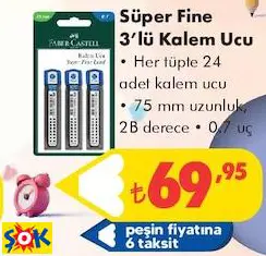 Faber-Castell Süper Fine 3'lü Kalem Ucu 0,7 Uç Faber-Castell Süper Fine 3'lü Kalem Ucu 0,7 Uç