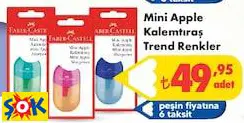 Faber-Castell Mini Apple Kalemtıraş Trend Renkler/Adet Faber-Castell Mini Apple Kalemtıraş Trend Renkler/Adet