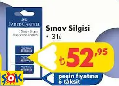 Faber-Castell Sınav Silgisi 3'lü Faber-Castell Sınav Silgisi 3'lü