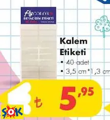 Kalem Etiketi 40 Adet 3,5 cm Kalem Etiketi 40 Adet 3,5 cm