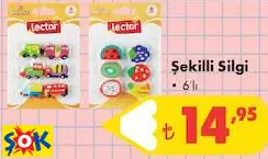 Lector Şekilli Silgi 6'lı Lector Şekilli Silgi 6'lı