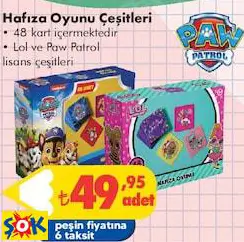 Paw Patrol/Lol Hafıza Oyunu Çeşitleri Paw Patrol/Lol Hafıza Oyunu Çeşitleri
