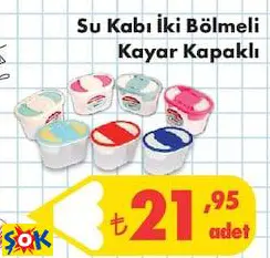 Su Kabı İki Bölmeli Kayar Kapaklı Çeşitleri/Adet Su Kabı İki Bölmeli Kayar Kapaklı Çeşitleri/Adet