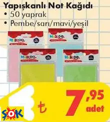 Yapışkanlı Not Kağıdı 50 Yaprak Yapışkanlı Not Kağıdı 50 Yaprak