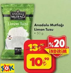 Anadolu Mutfağı Limon Tuzu 50 g Anadolu Mutfağı Limon Tuzu 50 g