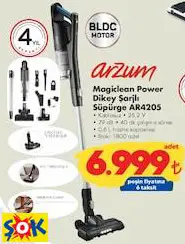 Arzum AR4205 Magiclean Power Dikey Şarjlı Süpürge Arzum AR4205 Magiclean Power Dikey Şarjlı Süpürge