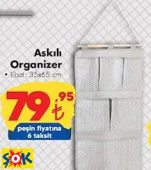 Askılı Organizer 35x65 cm Askılı Organizer 35x65 cm