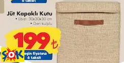 Jüt Kapaklı Kutu 30x30x30 cm Jüt Kapaklı Kutu 30x30x30 cm