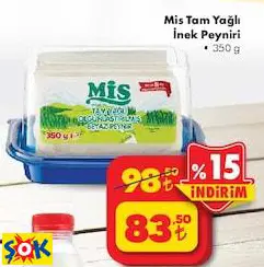 Mis Tam Yağlı İnek Peyniri 350 g Mis Tam Yağlı İnek Peyniri 350 g