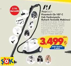 Pirantech CB-107C Çok Fonksiyonlu Buharlı Temizlik Makinesi Pirantech CB-107C Çok Fonksiyonlu Buharlı Temizlik Makinesi