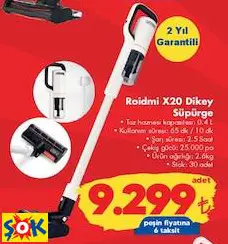 Roidmi X20 Dikey Süpürge Roidmi X20 Dikey Süpürge