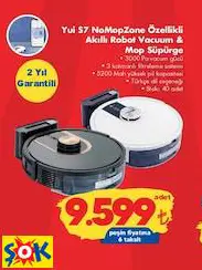 Yui S7 NoMopZone Özellikli Akıllı Robot Vacuum&Mop Süpürge Yui S7 NoMopZone Özellikli Akıllı Robot Vacuum&Mop Süpürge