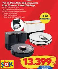 Yui S7 Plus Akıllı Çöp İstasyonlu Root Vacuum&Mop Süpürge Yui S7 Plus Akıllı Çöp İstasyonlu Root Vacuum&Mop Süpürge
