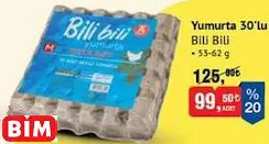 Bili Bili Yumurta 30'lu 53-62 g Bili Bili Yumurta 30'lu 53-62 g