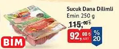 Emin Sucuk Dana Dilimli 250 g Emin Sucuk Dana Dilimli 250 g