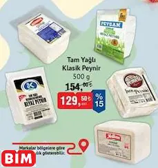Tam Yağlı Klasik Peynir 500 g Çeşitleri Tam Yağlı Klasik Peynir 500 g Çeşitleri
