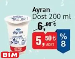 Dost Ayran 200 ml Dost Ayran 200 ml
