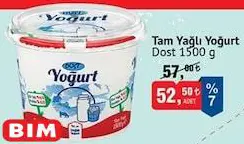 Dost Tam Yağlı Yoğurt 1500 g Dost Tam Yağlı Yoğurt 1500 g