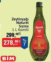Komili Zeytinyağı Naturel Sızma 1 l Komili Zeytinyağı Naturel Sızma 1 l