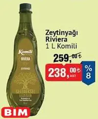 Komili Zeytinyağı Riviera 1 l Komili Zeytinyağı Riviera 1 l