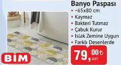 Banyo Paspası 65x80 cm Banyo Paspası 65x80 cm
