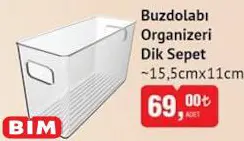 Buzdolabı Organizeri Dik Sepet 15.5cmx11 cm Buzdolabı Organizeri Dik Sepet 15.5cmx11 cm
