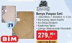 Casilda Home 2'li Banyo Paspas Seti Casilda Home 2'li Banyo Paspas Seti