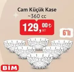 Glass in Love Cam Küçük Kase 360 cc 6'lı Glass in Love Cam Küçük Kase 360 cc 6'lı
