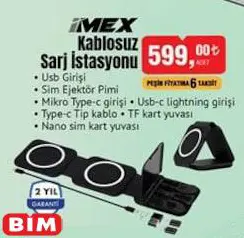 İmex Kablosuz Şarj İstasyonu İmex Kablosuz Şarj İstasyonu