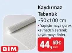 Kaydırmaz Tabanlık 30x100 cm Kaydırmaz Tabanlık 30x100 cm