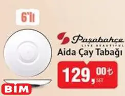 Paşabahçe Aida 6'lı Çay Tabağı Paşabahçe Aida 6'lı Çay Tabağı