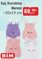 Saç Kurutma Beresi 30x19 cm Saç Kurutma Beresi 30x19 cm