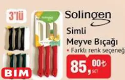Solingen Simli 3'lü Meyve Bıçağı Solingen Simli 3'lü Meyve Bıçağı