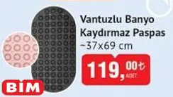 Vantuzlu Banyo Kaydırmaz Paspas 37x69 cm Vantuzlu Banyo Kaydırmaz Paspas 37x69 cm