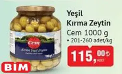 Cem Yeşil Kırma Zeytin 1000 g Cem Yeşil Kırma Zeytin 1000 g