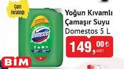 Domestos Yoğun Kıvamlı Çamaşır Suyu Çam Ferahlığı 5 L Domestos Yoğun Kıvamlı Çamaşır Suyu Çam Ferahlığı 5 L