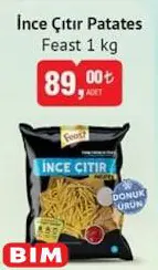 Feast İnce Çıtır Patates 1 kg Feast İnce Çıtır Patates 1 kg