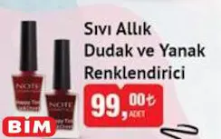 Note Sıvı Allık Dudak ve Yanak Renklendirici Note Sıvı Allık Dudak ve Yanak Renklendirici