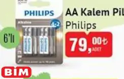 Philips AA Kalem Pil 6'lı Philips AA Kalem Pil 6'lı