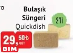 Quickdish Bulaşık Süngeri 2'li Quickdish Bulaşık Süngeri 2'li