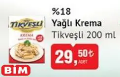 Tikveşli %18 Yağlı Krema 200 ml Tikveşli %18 Yağlı Krema 200 ml