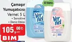 Vernel Çamaşır Yumuşatıcısı Sensitive/Deniz Etkisi 5 L Vernel Çamaşır Yumuşatıcısı Sensitive/Deniz Etkisi 5 L