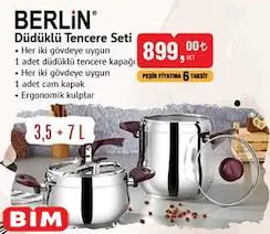 Berlin Düdüklü Tencere Seti 3.5+7 L Berlin Düdüklü Tencere Seti 3.5+7 L