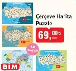 Çerçeve Harita Puzzle 48 Parça Çerçeve Harita Puzzle 48 Parça