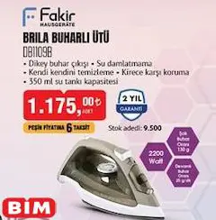 Fakir DB1109B Brila Buharlı Ütü Fakir DB1109B Brila Buharlı Ütü