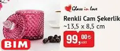 Glass in Love Renkli Cam Şekerlik 13.5x8.5 cm Glass in Love Renkli Cam Şekerlik 13.5x8.5 cm